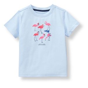 Janie and Jack Flamingo Tee 3-6M